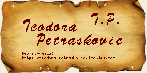 Teodora Petrašković vizit kartica